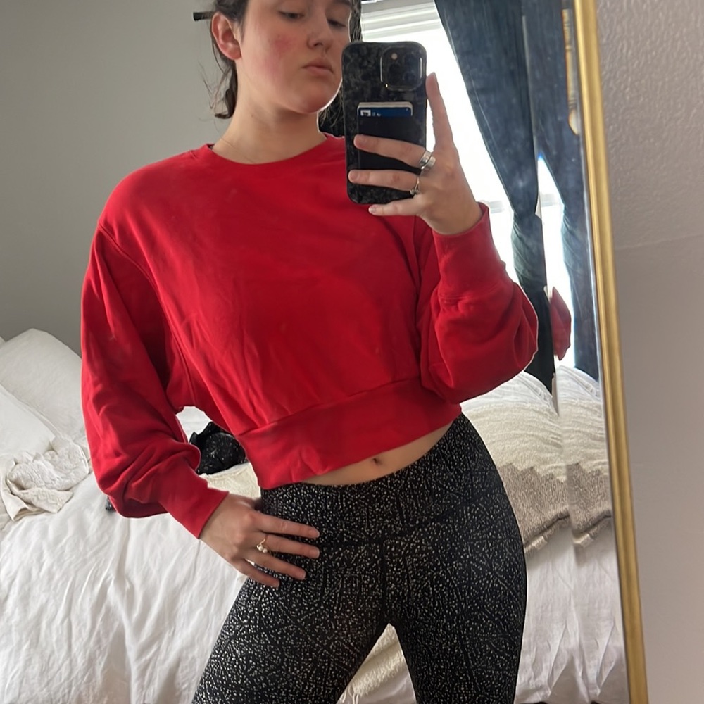 Cropped TNA aritzia sweatshirt.